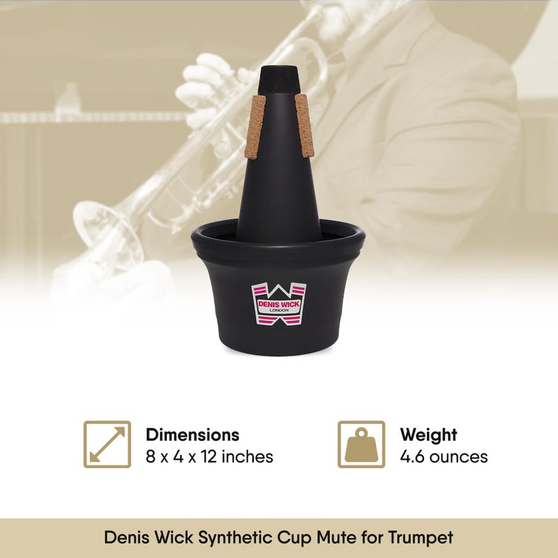 Denis Wick Synthetic Cup Mute for Trumpet, 5575 - Warm Resonance and Even Response in All Registers - Trusted by Students and Professionals - Durable, Lightweight Build - 8 x 4 x 12 inches - Image 3